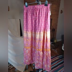 Pink Boho Hippie Skirt